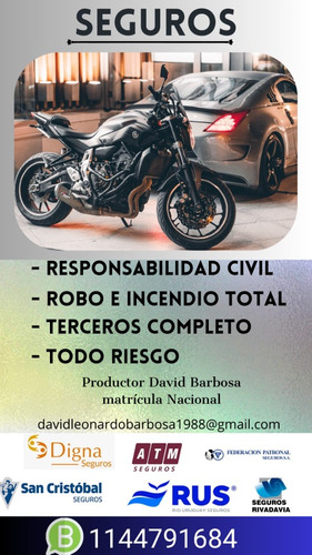 Seguros Para Autos, Motos, Art, Varios Riesgos