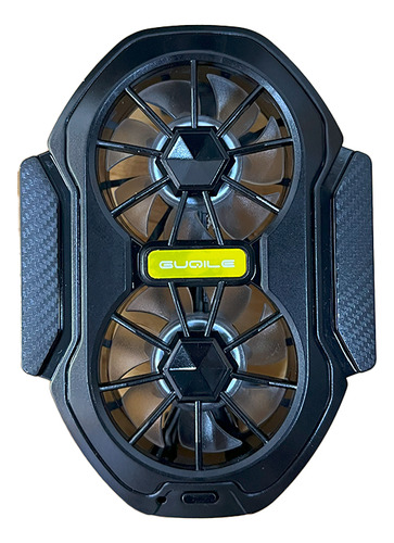 Ventilador Refrigeracion Recargable Portatil Para Celular Negro