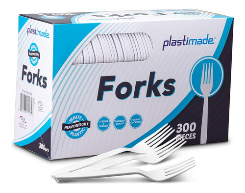 300 Tenedores Plastimade - Tenedores Desechables De Plástico