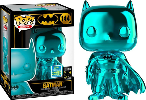 Funko Pop Dc Heroes Batman 80th Batman Chrome Teal Sdcc 2019