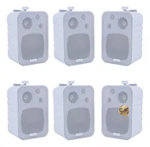 Comprar 6 Bafles Parlantes Blauline Musica Funcional Blanc Negro Cjf