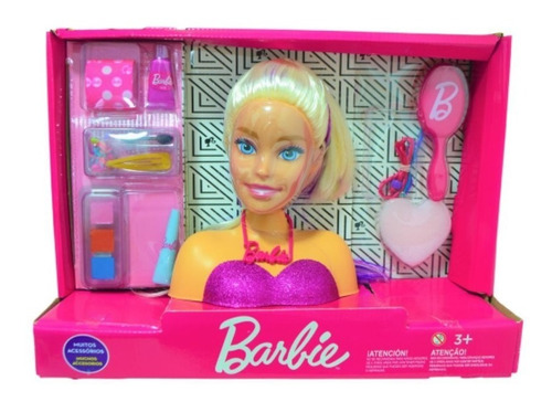 Barbie Muñeca Cabeza Para Peinar Con Accesorios 20 Cm 1265