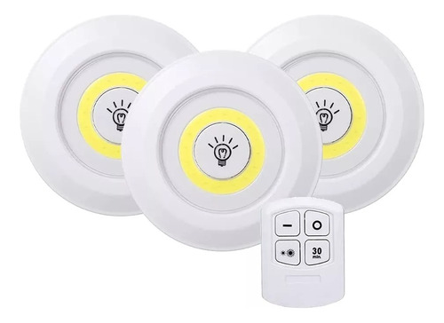 Luces Led Inalambricas X3 Regulables Control Diginet