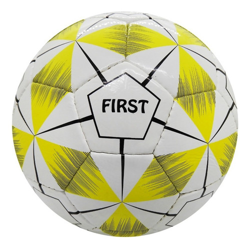 Pelota Futbol N° 5 First 1964 Shine Color Amarillo-blanco