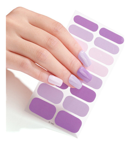 Pegatinas De Uñas De Gel Semicurado D 16 Tiras Para Lámpara