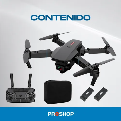 Mini drone PRO con dual cámara 4K negro 2.4GHz 3 baterías