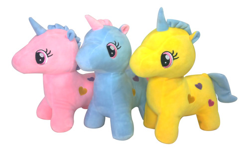 Peluche Unicornio Con Corazones