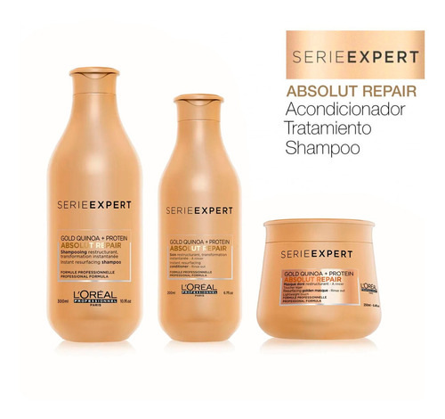 Shampoo+acondicionador+máscara Absolut Repair Loreal Pro