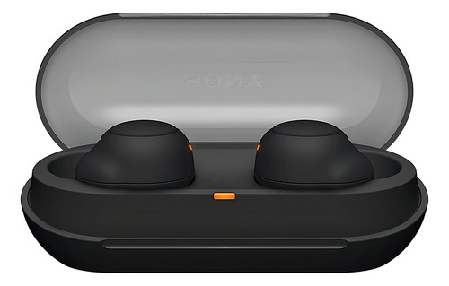 Auriculares negros Sony WF-c500, Bluetooth, micrófono negro