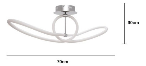 Lampara Plafon Led Nudo Cristal Moderna Luz Calida