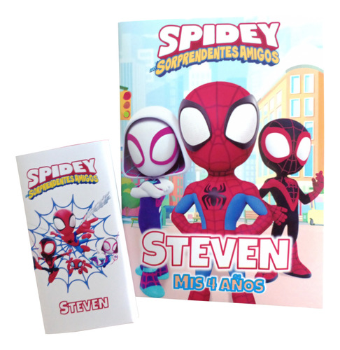 Souvenir Spidey 35 Libritos Personalizados Y 35 Lapices X6