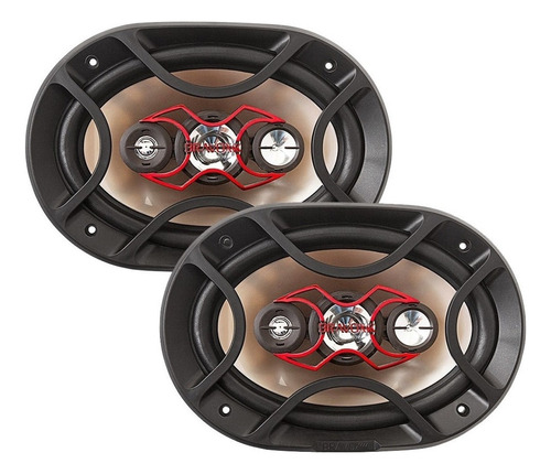 6x9 Bravox 140w Rms Alto Falante Quadriaxial B4x69x Kit Som 