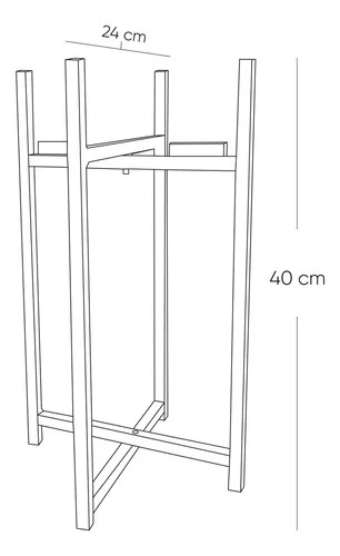 Soporte Matero Metalico Cross 24x40 Cm