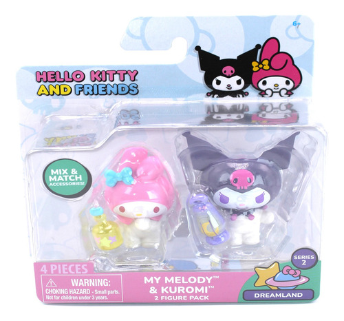 Figura Hello Kitty Kuromi My Melody Set 2 Linterna Luna 5cm