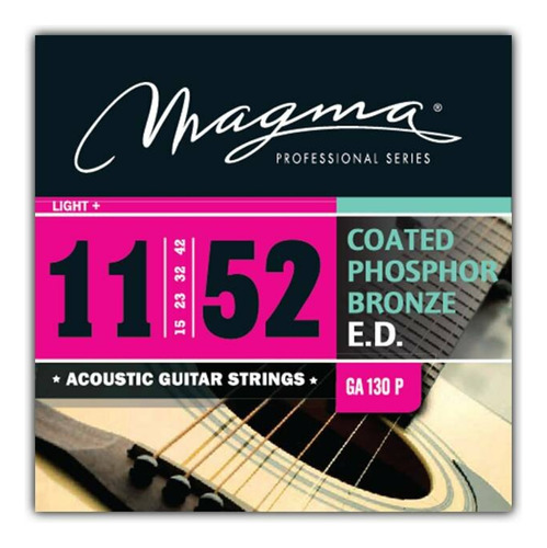 Encordado Guitarra Acustica Magma Coated Pb .011 Ga130p