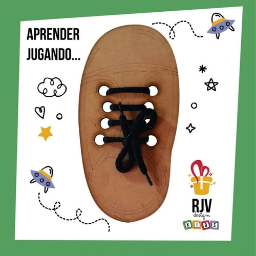 Zapato Didactico Para Aprender A Enhebrar Y Atar Cordones