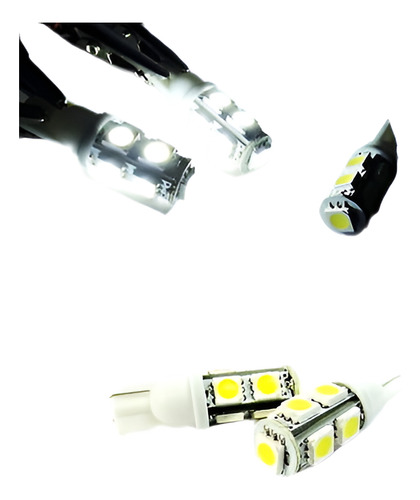 2 X T10 168 194 2825 Blanco Alta Potencia 9 Smd Led Intermit