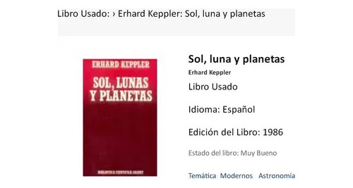 Erhard Keppler: Sol, Luna Y Planetas
