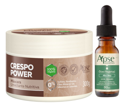 Kit Apse Crespos Máscara 300g + Óleo Extrato De Aloe Vera