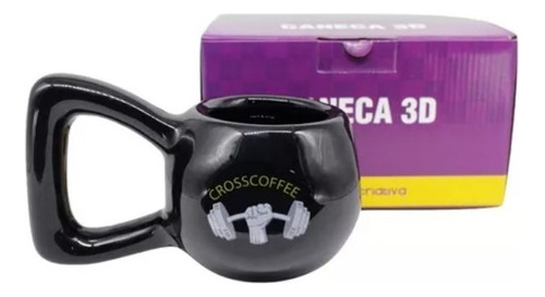 Caneca 3d Peso Academia Kettlebell Crossfit Em Cerâmica