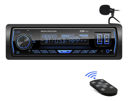 Medio Digital Un Solo Din Am Fm - Pantalla Lcd Usb Aux Sd Eq