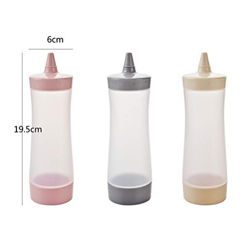 Hemoton 3pcs Dispensador De Salsa Exprimible, Botella P...