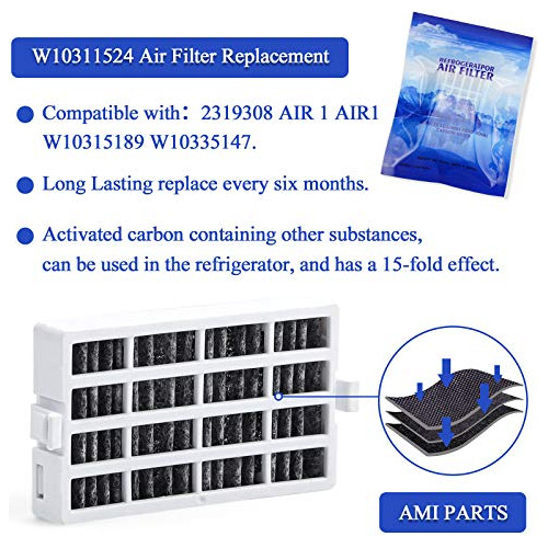 Filtro De Aire Ami Parts W10311524 Air1 Y W10346771a