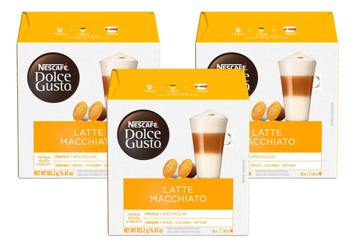 Dolce Gusto Vainas De Cafe De Nescafe, Latte Macchiato, 16 C