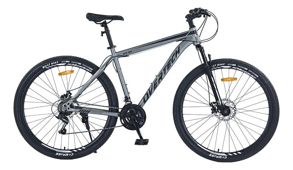 Bicicleta Mtb Overtech R29 Q5 21v Freno A Disco Shimano 12x Color Gris/Negro Tamaño del cuadro L