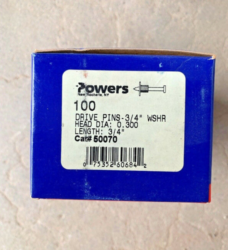 Powers Drive Pins-3/4 Wshr 50070 Qty 2 Yyh