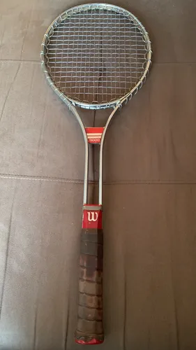 Raquete Tênis Antiga Wilson T3000 Aço Couro Vintage Anos 70