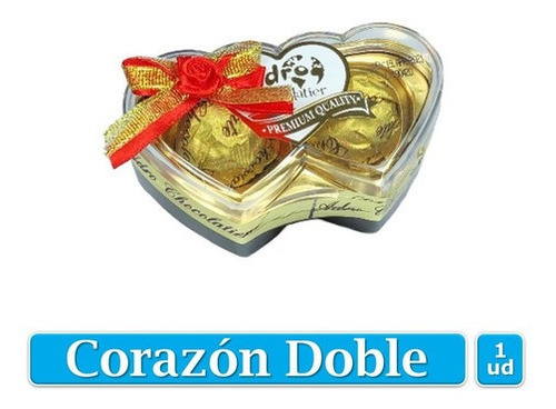 Estuche Regalo Chocolates Adro Corazón Doble X2 Bombones