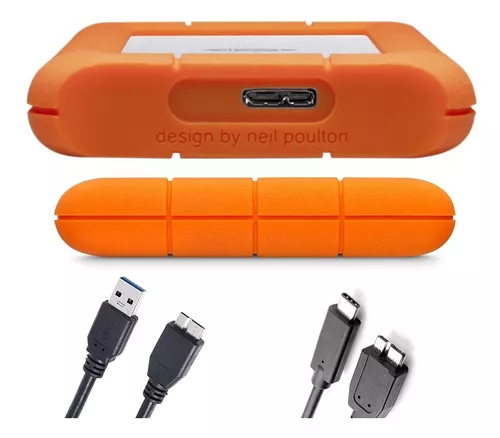 Disco Duro Externo Lacie Rugged USB-C 1TB USB Type C 3.0