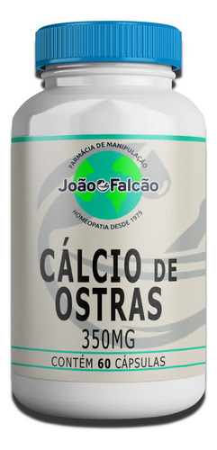 Cálcio De Ostras 350mg - 60 Cápsulas Sabor Sem Sabor