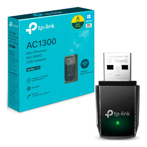 Tp-link Adaptador De Red Usb Archer T3u Wlan 1267 Mbit/s 2.4