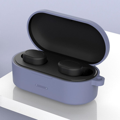 6 Para Capa De Silicone De Lavanda Cinza + Fivela