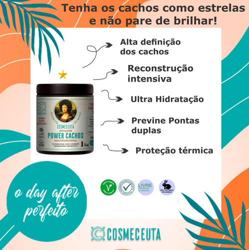 Creme Definição Cachos Para Cabelos 3 A Até 4 C - Cosmeceuta