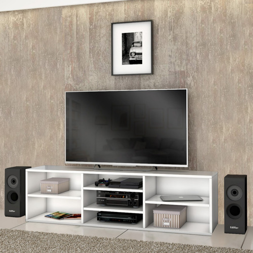 Rack Minimalista Para Tv Moderno Con Estantes