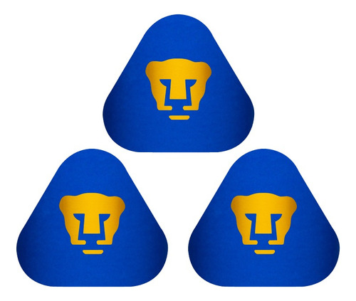 3 Sticker Reflejante Logo Pumas Triangulo Vinil Unam 
