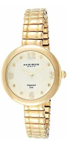 Reloj De Pulsera - Genuino Diamante Marcador De Hora Akribos