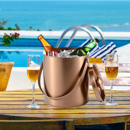 Contenedor De Recipiente De Bebida De Hielo De Acero 3l
