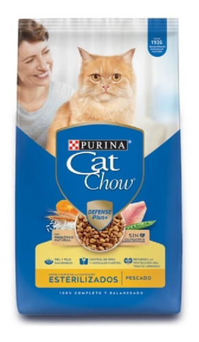 Cat Chow Purina Esterilizados Gatos Pescado 3 Kg Envio Caba