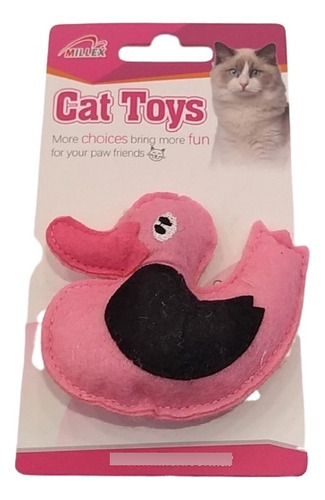 Juguete Gatos Pato Peluche Suave 10cm + Catnip Hierba Millex