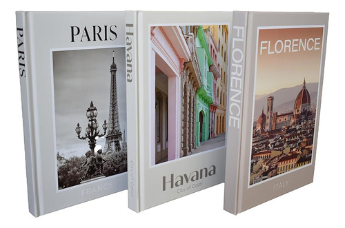 Conjunto De 3 Revistas Decorativas Con Páginas En Blanco Par