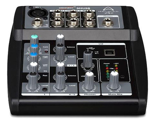Connect 502 Usb Bk Mixer Analogo 5 Canales Wharfedale