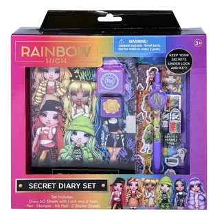 Rainbow High Secret Diary In Box Incluye Diario, Bloqueo, Ll