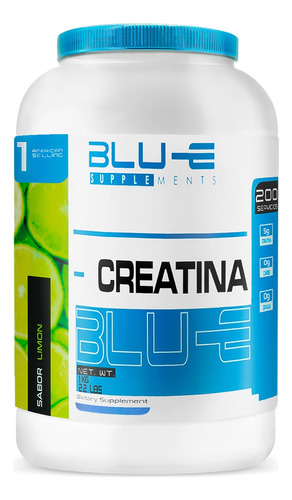 Creatina Blu-e Monohidratada 1k 200 Servicios Varios Sabores Limón