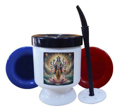 Mate Plastico Vishnu Preservador Hindú Dharma Dios M2