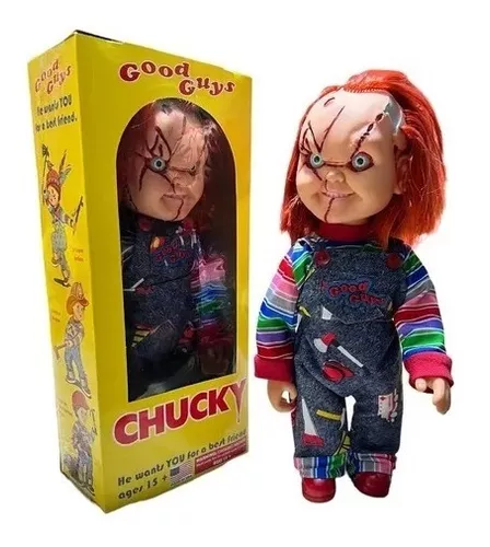 Muñeco Chucky Con Luz Y Sonido Cara Quemada Multicolor