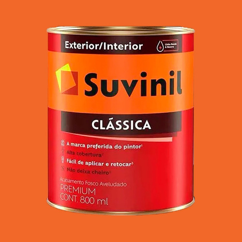 Tinta Clássica Premium Fosco 800ml Cores Intensas 03 Suvinil